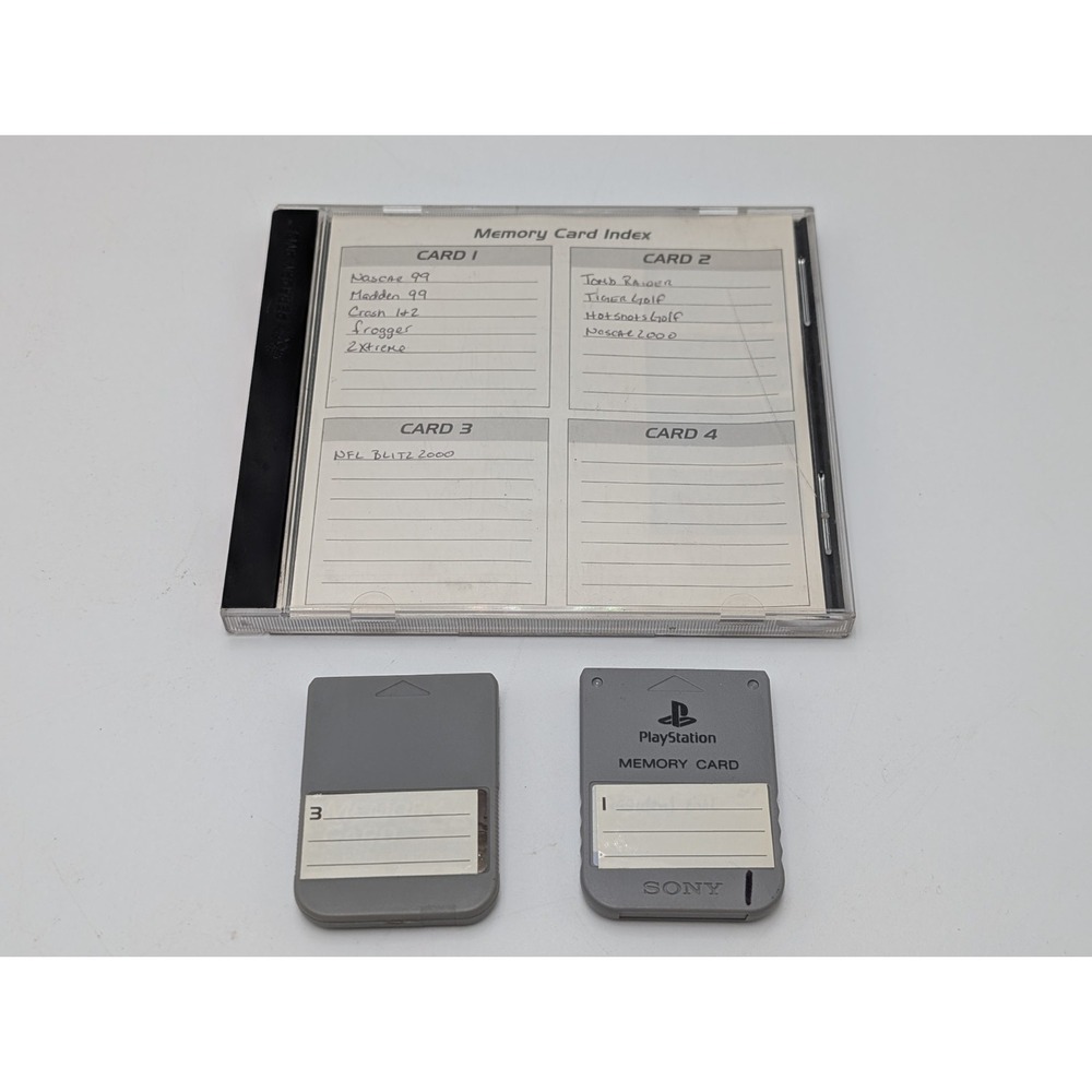 1994 Sony Playstation 1 - PS1 Official OEM Memory Card With Case Gray